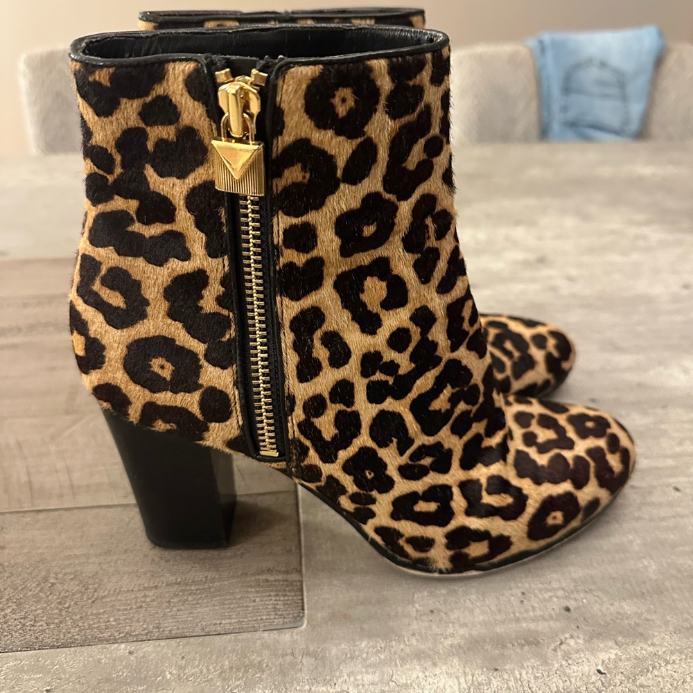 Michael Kors Leopard Print Ankle Boots